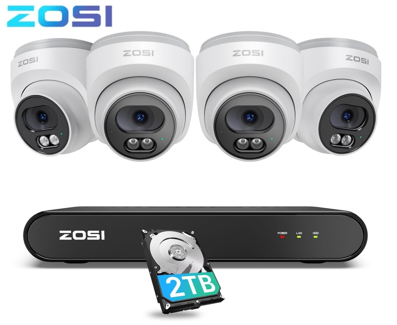 4x4mp Dome Ip Camera 2tb Hdd