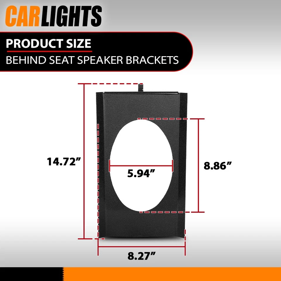 Fit For 73-87 Chevy C10 Square body 6×9 Speakers Behind Seat Speaker Brackets Foto 3 de 4