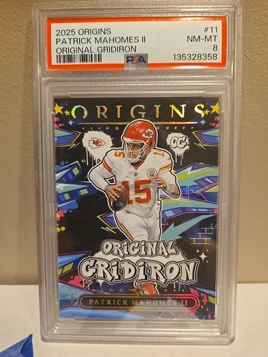 2025 Panini Origins Patrick Mahomes II Chiefs #11 Original Gridiron SP- PSA 8