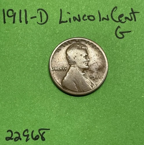 1911 D Lincoln Wheat Cent / Penny 1c Good