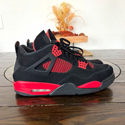 Jordan Air Jordan 4 Retro ''Red Thunder'' Black/Red Mid Top Sneakers CT8527-016