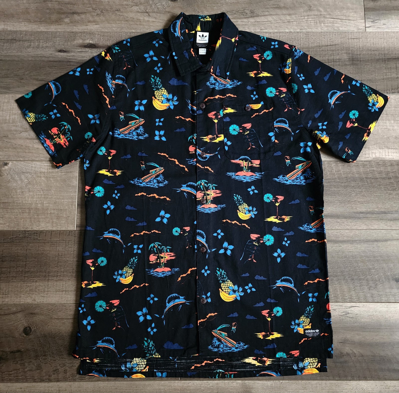 Ing Hawaiian Shirt Large Button Up Party