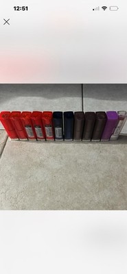 Revlon Matte Stick Lipstick Lot, Red/Blue/Brown/Purple/Clear Shades