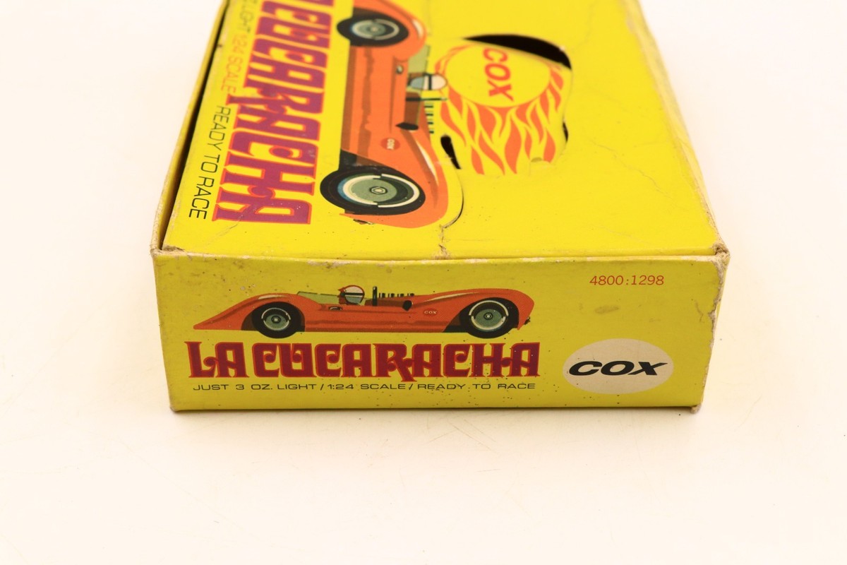 COX LA CUCARACHA 1/24 スロットカー 箱付き レア 当時物 Vintage 1960s Cox La Cucaracha 1/24 Slot Car Orange with Box