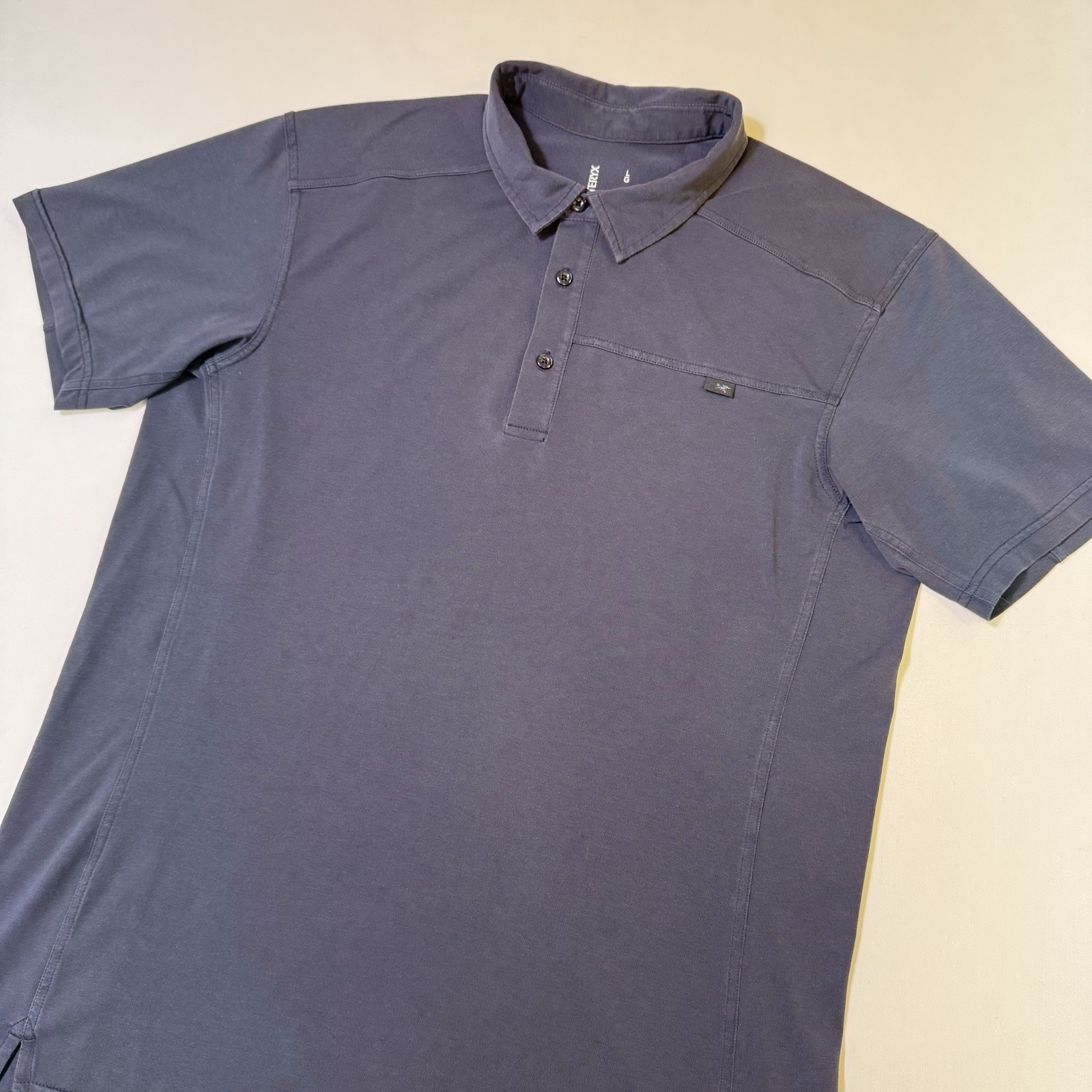 Polo uomo Arc'teryx manica corta prigioniera taglia L blu navy leggera elasticizzata