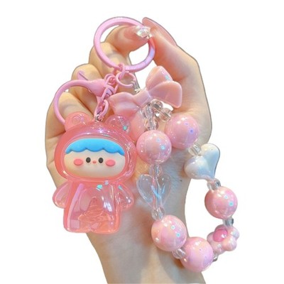 Charming Cartoon Animal Bag Pendant Metal Keyring Thanksgiving Gift for Women