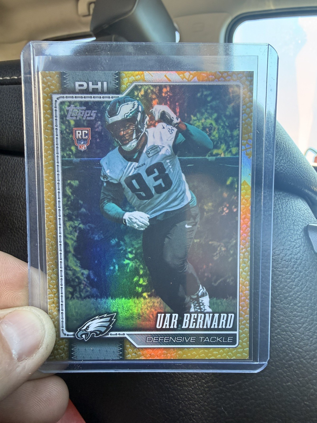 2026 Topps Flagship Uar Bernard RC Gold Leather Foil /50 #400 Philadelphia Eagle