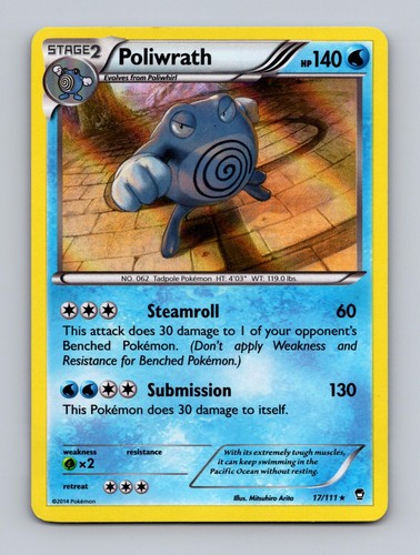 Poliwrath 17/111 Holo Rare Furious Fists Pokemon Lightly Played