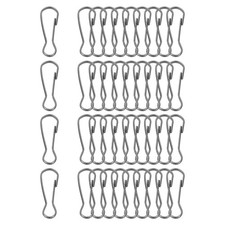 Lanyard Hooks, 40 Pcs 32x11x3mm Stainless Steel 304 Hook, Black