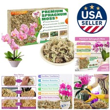 5.3oz Natural Sphagnum Moss - Ideal Soil Mix for Orchids, Succulents  Reptiles