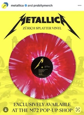 Metallica 72 Seasons Vinyl Splatter Zurich 2026 Exclusive Pop Up Store - Sealed