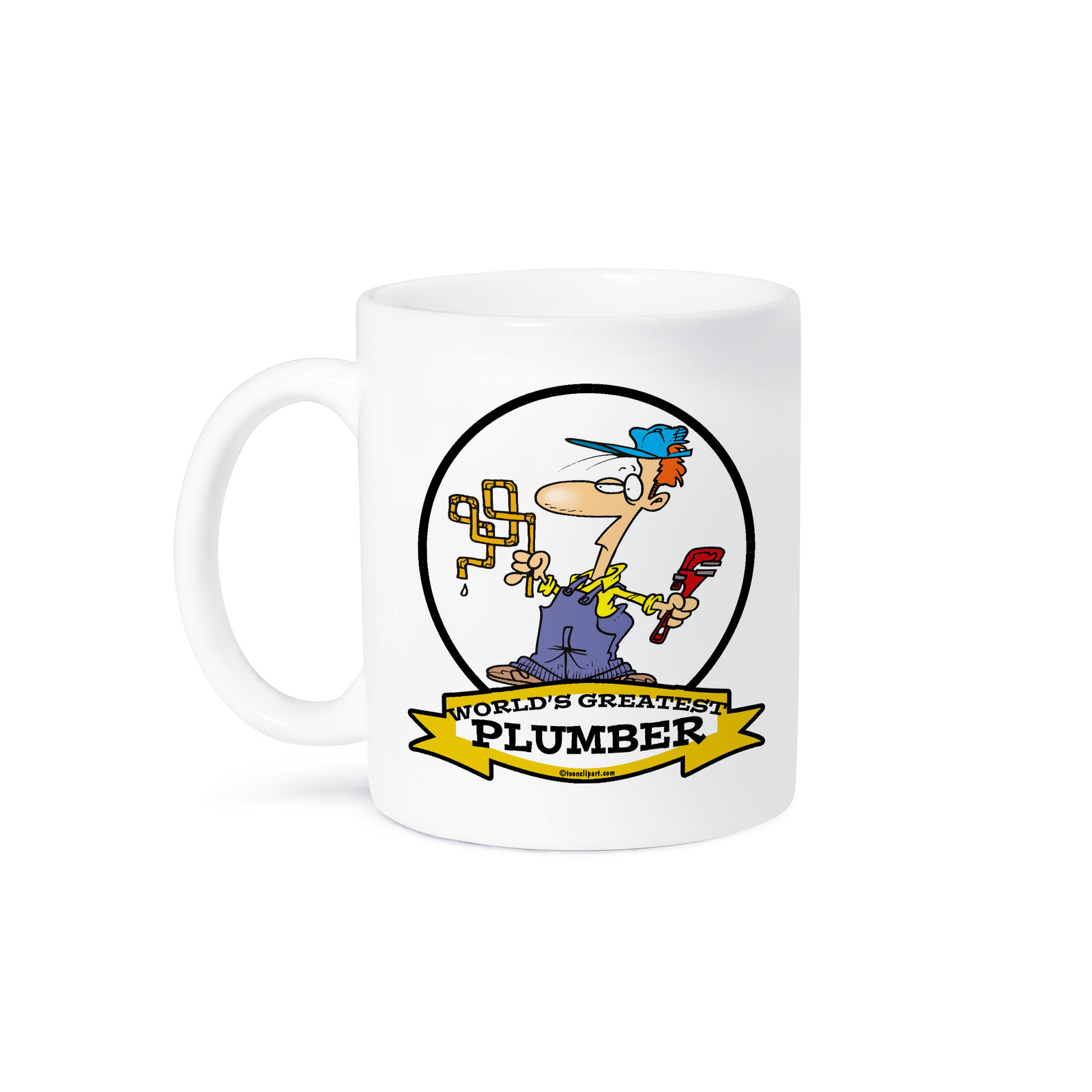 Funny Worlds Greatest Plumber II Cartoon Job Mug by 3dRose