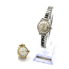 Vintage Omega Ladymatic 6in 20-22mm Date Ladies Wristwatches Lot of 2 #WB6514-2
