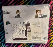 Peanuts Queen Sheet Set Snoopy Camping By Berkshire New