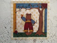 Leslie Beck Honey Hills Farm Square Cranston 7 3/4" Angel Bear Bird