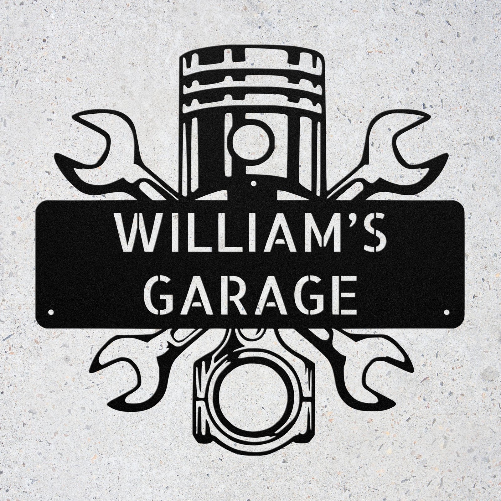 Personalized Garage Metal Wall Art Sign Custom Workshop Mechanic Repair Signs