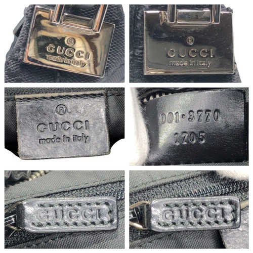 GUCCI GG pattern 001 3770 Hobo Shoulder Bag Handbags Black black GG canvas GG - Picture 4 of 9