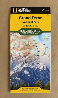 Grand Teton National Park National Geographic Map Karte Wyoming USA Trails NEU 