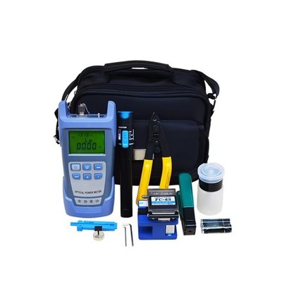 Complete FTTH Fiber Optic Tool Kit with Power Meter, VFL & Fiber Cleaver 