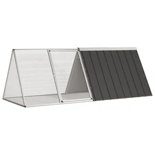 vidaXL Rabbit Cage Anthracite 79dot3 In x31dot7 In x28 In Galvanized Steel