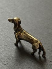 Dackel aus Messing | Hund Figur Metall Deko | Geschenk Tierfreunde | Tierfigur
