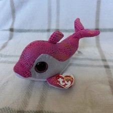 Ty Beanie Boos - SPARKLES Pink Glitter Dolphin 6" Plush Stuffed Toy with Tags