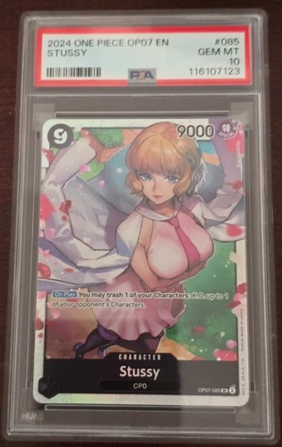 2024 ONE PIECE OP07-500 YEARS IN THE FUTURE #085 STUSSY PSA 10