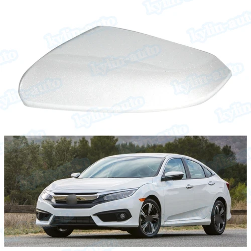 Left side white Mirror Cover Cap Housing For 2016-2021 Honda Civic US