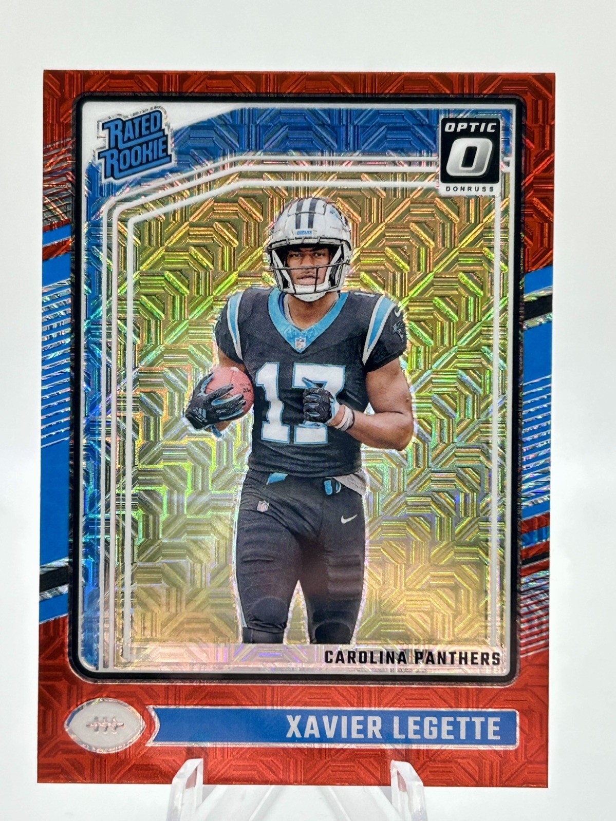 2024 Panini Donruss Optic - Rated Rookie Xavier Legette #299 Red Mojo Prizm (RC)