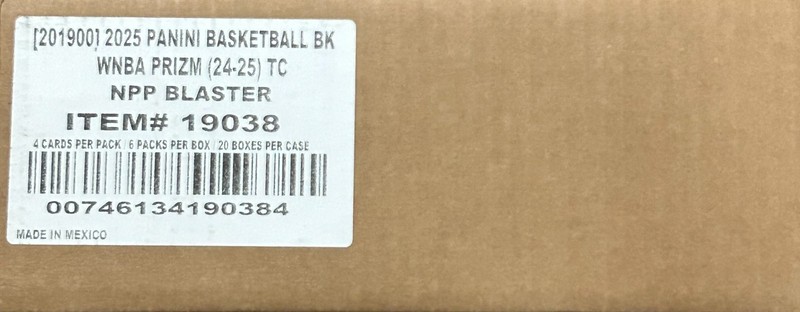 2025 Panini Prizm WNBA Basketball Factory Sealed Blaster Box CASE 20 Boxes Ice