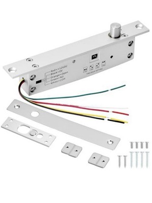 QWORK Electric Bolt Lock 12VDC Fail-Secure Deadbolt for Door Access Control