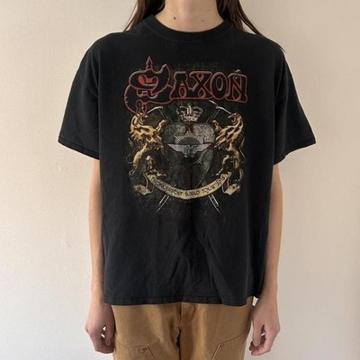 Saxon Shirt Thunderbolt Tour Part 2 2018 Heavy Metal Band Men's Tee Large