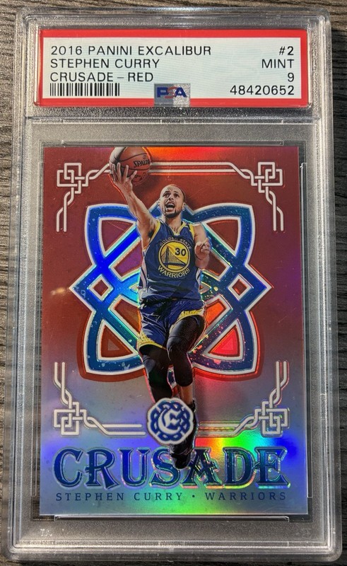 2016 Panini Excalibur Stephen Curry #2 Crusade Red /99 PSA 9 Warriors