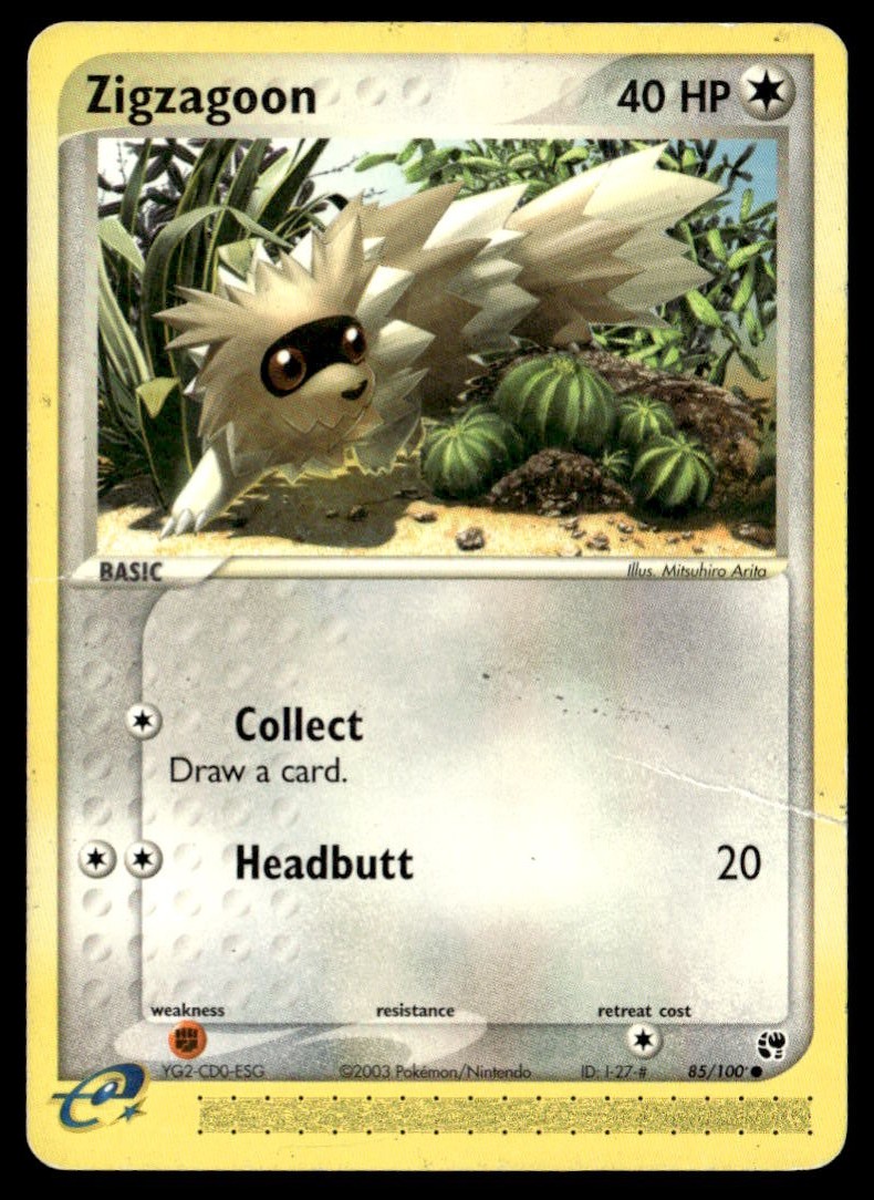 ZIGZAGOON 85/100 COMMON SANDSTORM POKEMON DMG