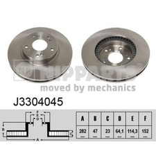 NIPPARTS Bremsscheiben vorne Ø282mm Innenbelüftet für Honda Civic VIII Hatchback