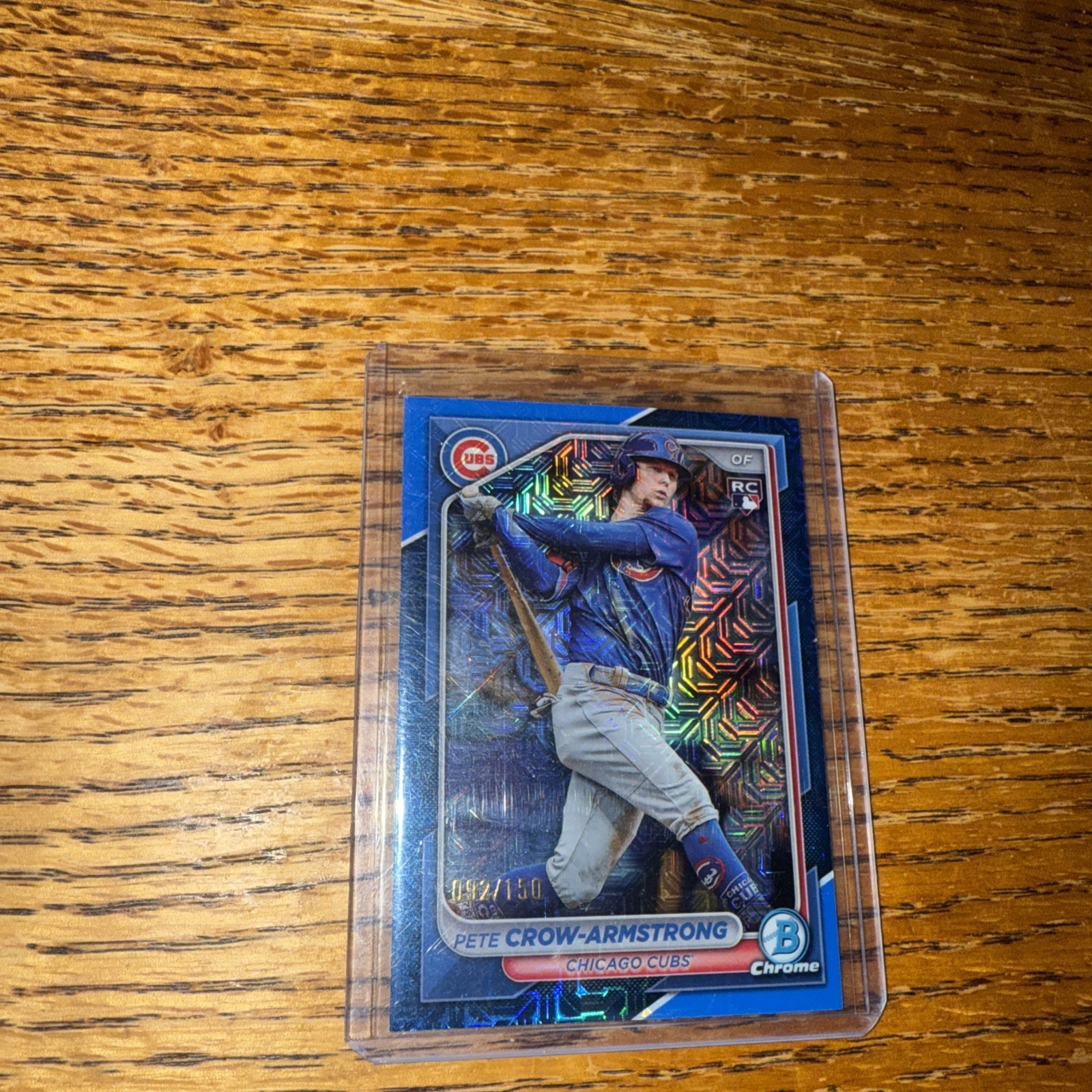 2024 Bowman Chrome - Pete Crow-Armstrong #45 Blue Mojo Refractor /150 (RC)