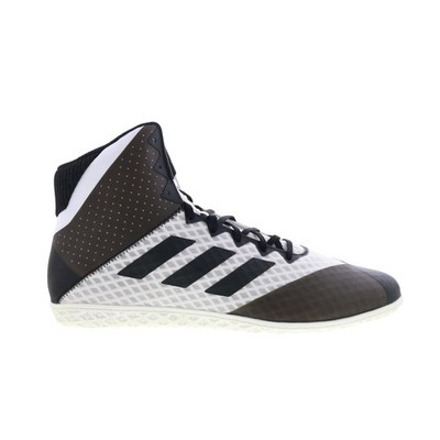 Adidas Mat Wizard 4 AC6974 Mens White Canvas Lace Up Athletic Wrestling Shoes