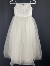 Olga Cassini David's Bridal Flower Girl Princess Dress Size 7 Ballerina Wedding