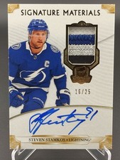 2019-20 UD The Cup Signature Materials Auto Patch Steven Stamkos /25 #SF-SS