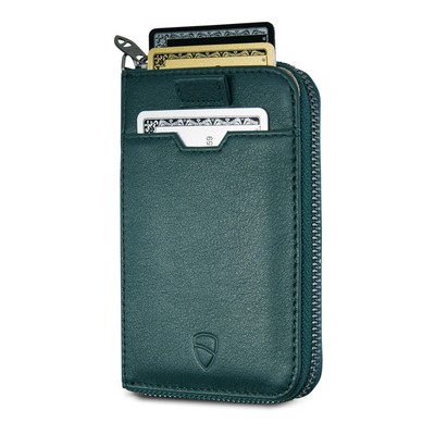 Slim Minimalsit RFID Blocking Wallet for Men - Leather Zipper Wallets for Men...