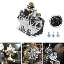 12-804 1-4 Psi Adjustable Low Fuel Pressure Regulator Wgauge Carburetor Carb