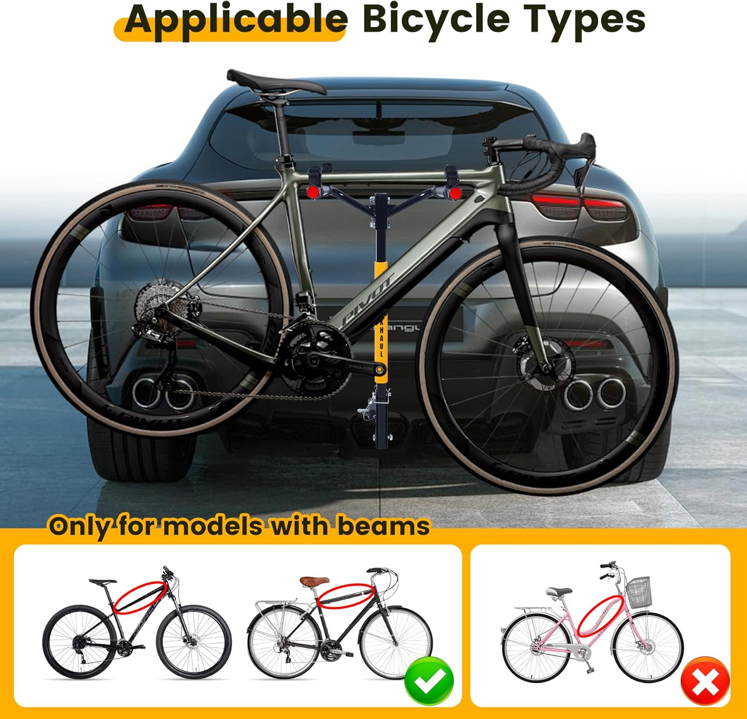 50025 Hitch Mount 2 Bike Rack for Cars Trucks  Suv'S Minivans  100 Lb Capacity