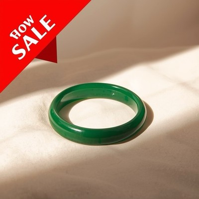 How To Have Luck Sale natürliche dunkelgrüne Jade Klasse A Armreif 62 mm