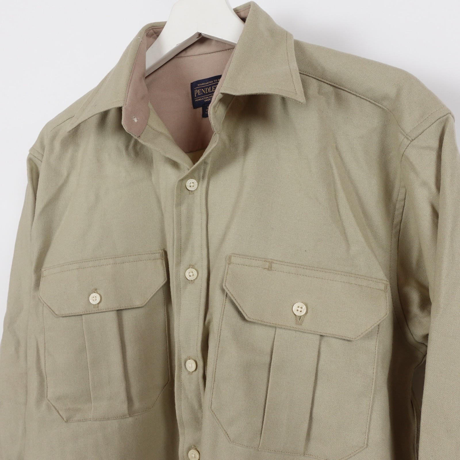 Pendleton Wool Button Shirt Two Pockets Men's Siz… - image 15