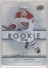 2021-22 Upper Deck Ovation UD Glass Rookies 157/349 Cole Caufield #GR-14 1cc8