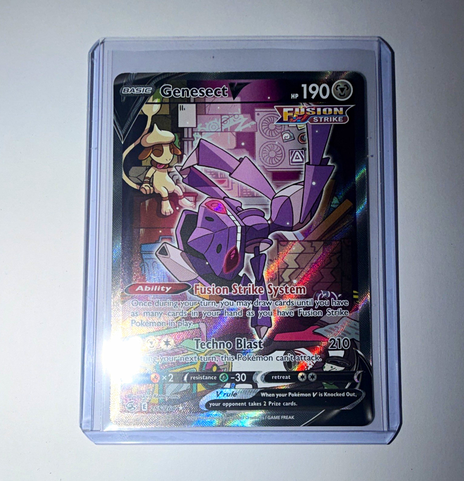 The Pokemon Company Genesect V 255/264 Swsh08 Fusion Strike UR Holo FA EN 2021