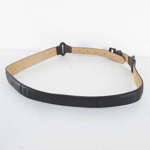 Cividini Narrow Belt Plain Leather Python Pattern… - image 3