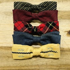 Vintage 1950s 1960s Men  s Clip-On Bow Ties Royal Rust Resistant  Jet Lot of 5