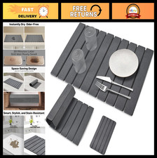 Large Stone Dish Drying Mat Set - 2 PCS, 24"x16" Absorbent Kitchen Mat Coaster