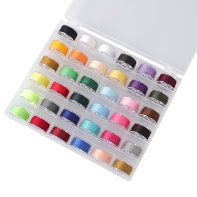 36Pcs Bobbins and Sewing Threads with Bobbin Case, Sa156 Bobbins Plastic with